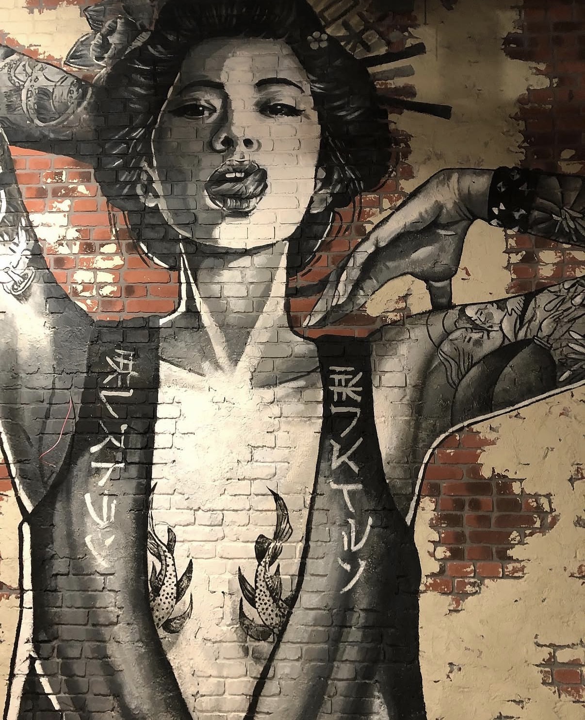 Mural: Crimson Flowers